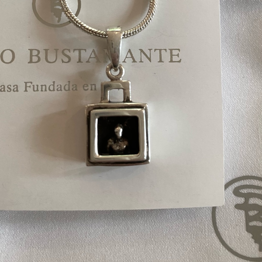 Sergio Bustamante sterling Mexican figure body torso square pendant charm